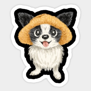 Chihuahua with hat Sticker